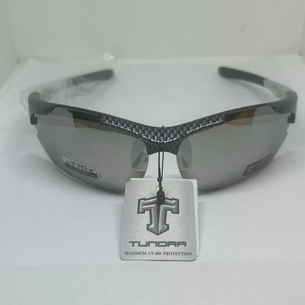 Sport Wrap Semi Rimless Sunglasses Mirrored UV400 Protection Lightweight